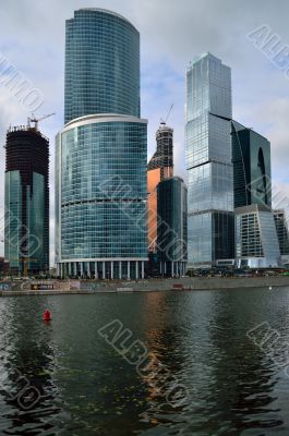 Moscow City buildings.