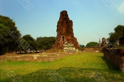 The ruins of an ancient temple