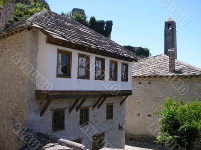 Old houses with tower