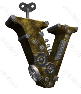 steampunk letter v