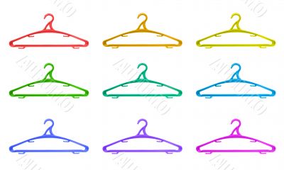 Multicoloured hangers