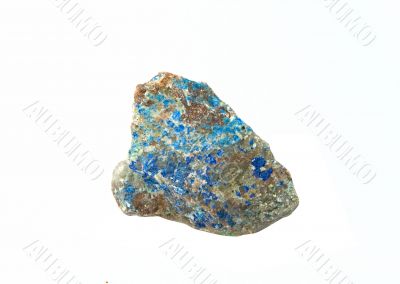 Azurite over white