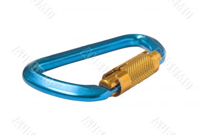 Blue carabiner