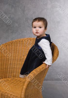 Little girl in studio