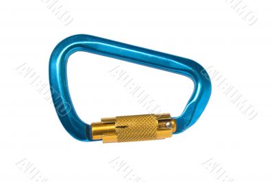 Blue carabiner