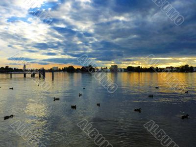 Potsdam-view over Lake-Skyline