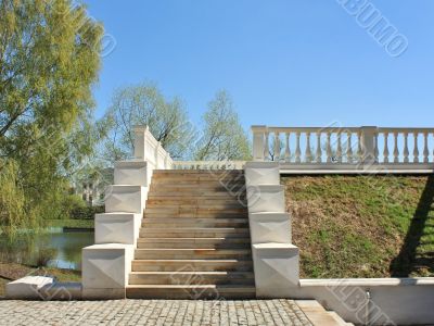 White marble staircase