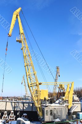 River Harbor in winter