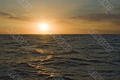 Sunrise on a sea