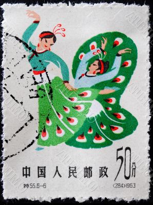CHINA - CIRCA 1962: A Stamp printed in China shows image of two 