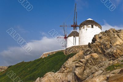 Windmills on the top 