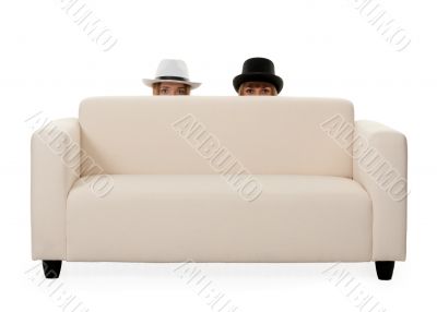 Two girls on the couch