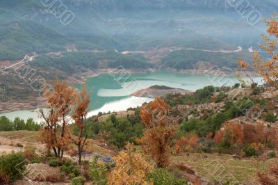 Views of the azure lake