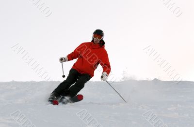 Man skiing