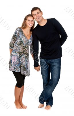 beautiful couple in the studio