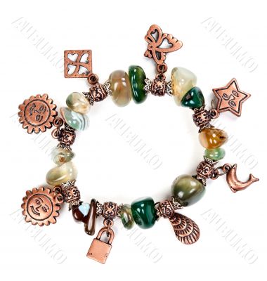 bracelet with stones and chain