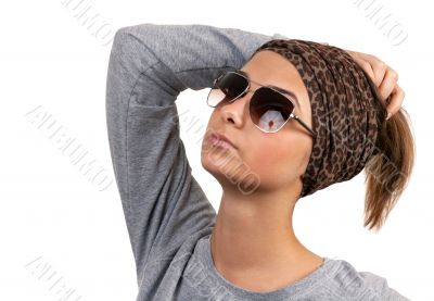 portrait of a girl with glasses