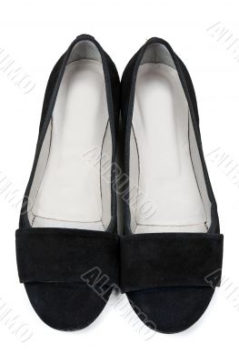 pair of black suede