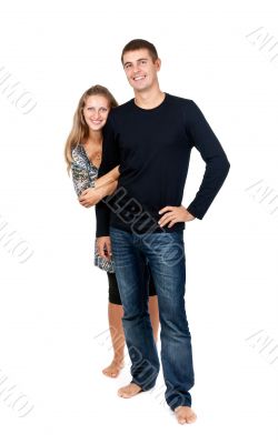 beautiful couple in the studio