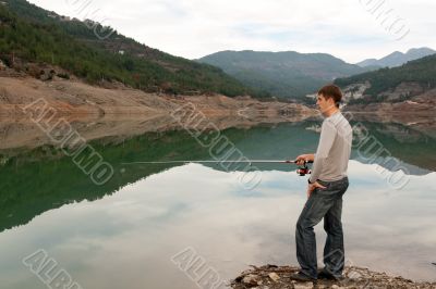 man with a fishing