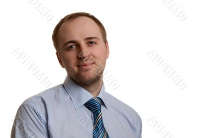 portrait of an unshaven businessman