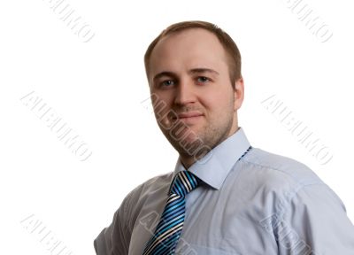 portrait of an unshaven businessman