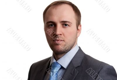 portrait of an unshaven businessman