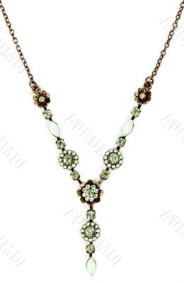 necklace with a pendant on a white background