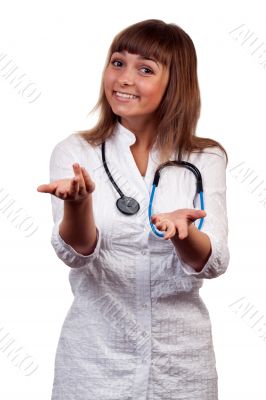 beautiful young woman doctor