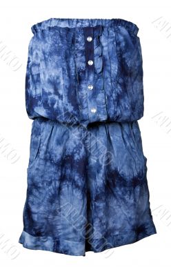 blue woman`s dress