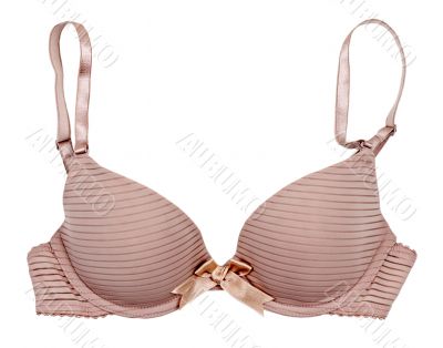 Beige striped bra