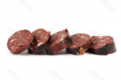 Blood sausage cut into slices