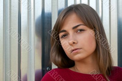 Portrait of a beautiful young girl