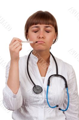 beautiful young woman doctor