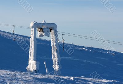 support the ski lift