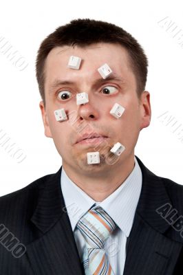 word STUPID vylodennoe buttons on the face