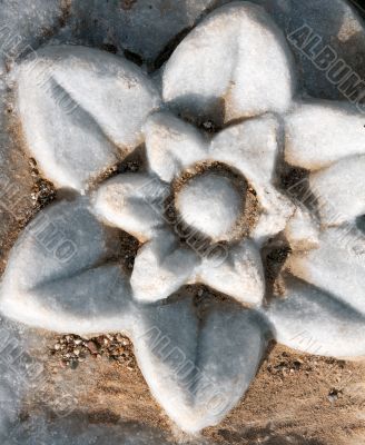 Carved patterns in marble