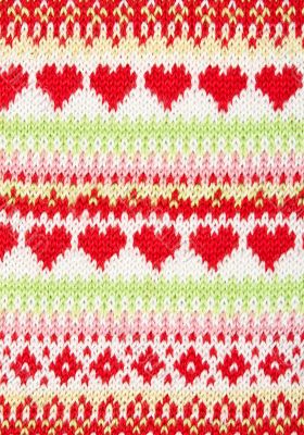 knitted background with a pattern in the shape of heart
