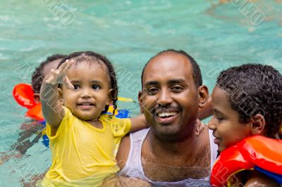 Family fun at the pool