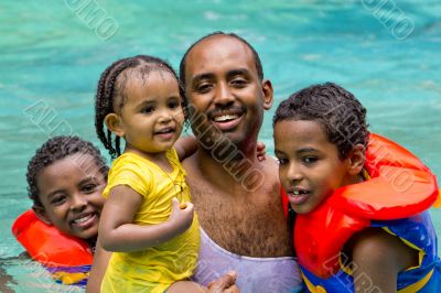 Family fun at the pool