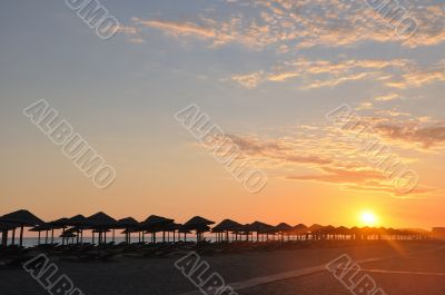 Sunset on beach
