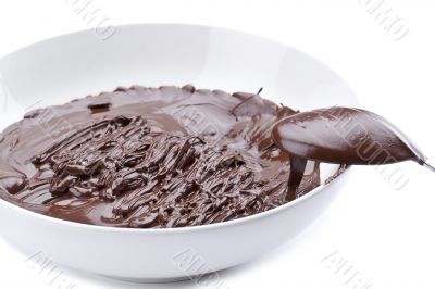 bowl of chocolate syrup