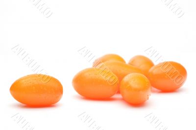 orange plum tomatoes, cherry tomatoes
