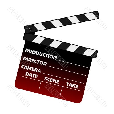 Movie clapper board