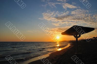 Sunset on beach