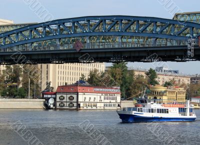 Andrew`s Footbridge in Moscow