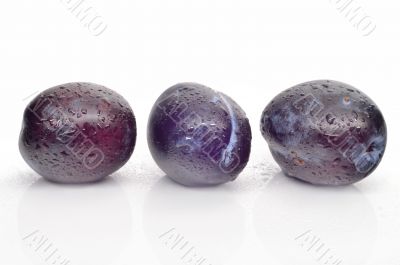 Juicy black plum