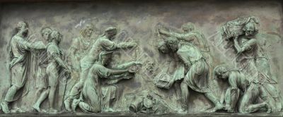 Bas-relief on the monument to Minin and Pozharsky in Moscow