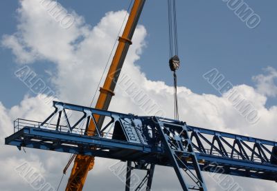 Piece of equipment the construction site of the metro station