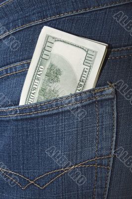Money in a pocket